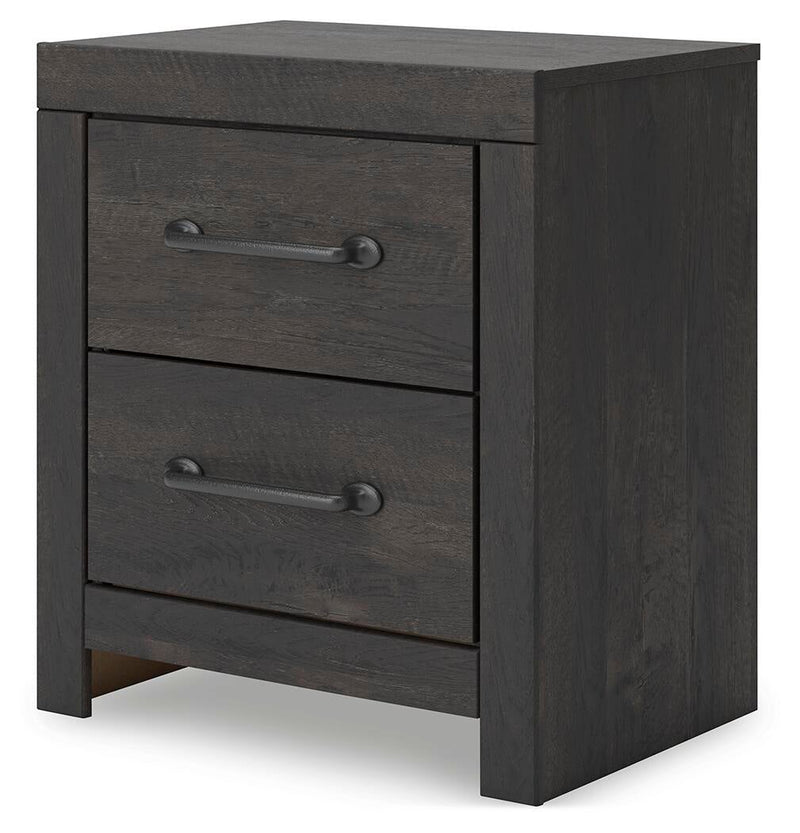Delmorta King Panel Bed, Dresser, Mirror and Nightstand