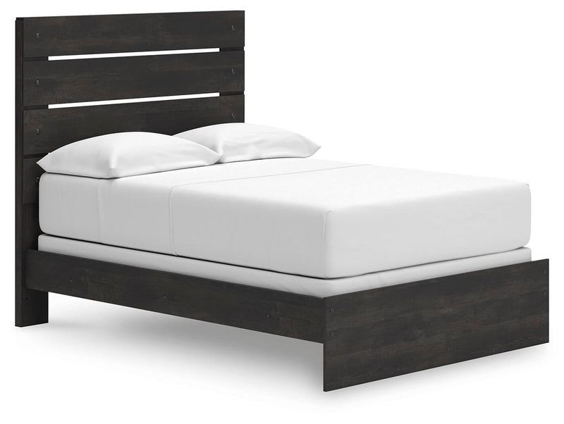 Delmorta Full Panel Bed, Dresser and Mirror