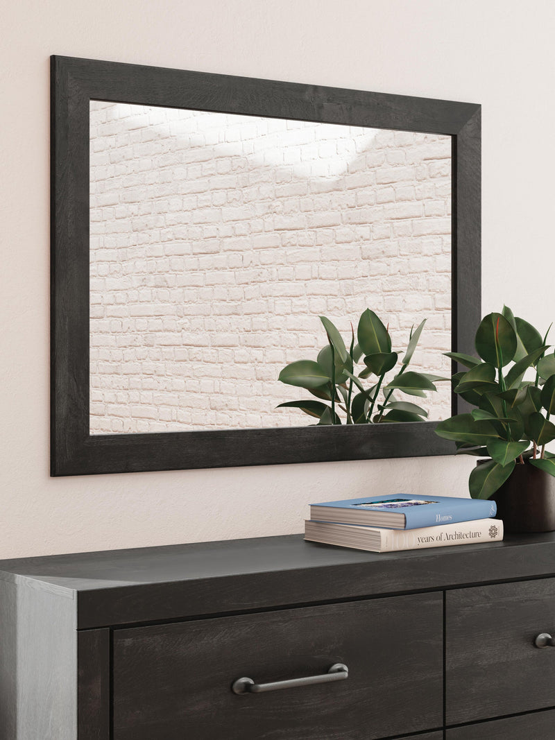 Delmorta Queen Panel Bed, Dresser and Mirror