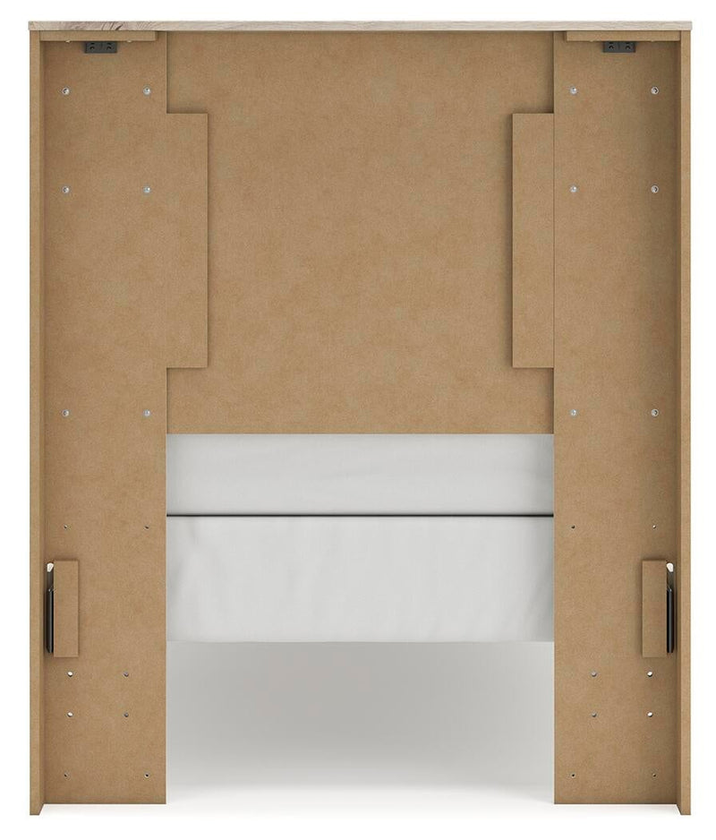 Lawroy Twin Panel Bed, Dresser and Mirror