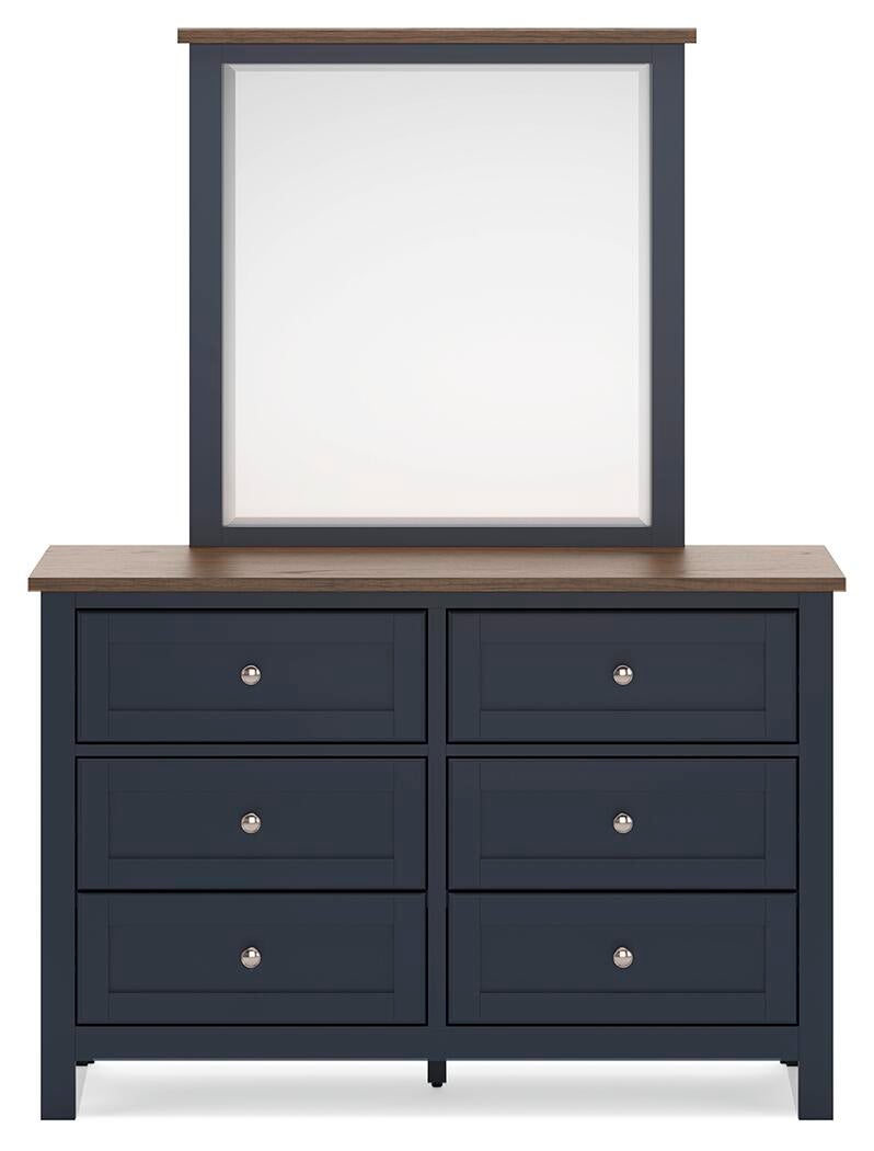 Landocken Twin Panel Headboard, Dresser and Mirror