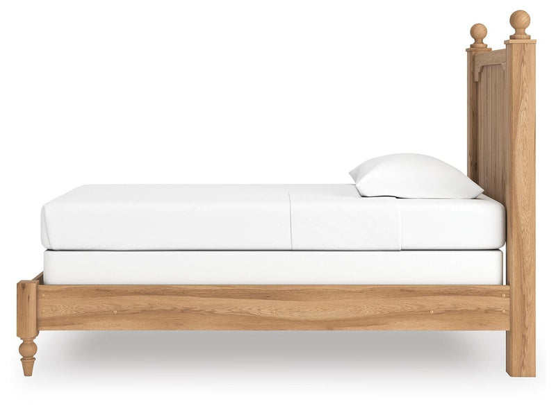 Galletyn Twin Panel Bed with Mirrored Dresser