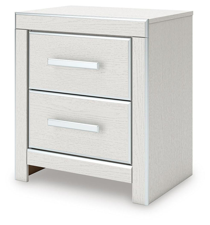 Birmonton King Upholstered Panel Platform Bed, Dresser, Mirror and Nightstand