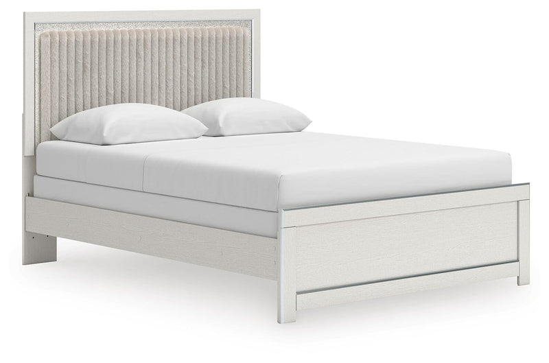 Birmonton Queen Upholstered Panel Bed, Dresser, Mirror, Chest and Nightstand