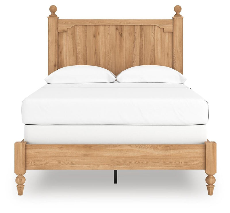 Galletyn Full Panel Bed with Mirrored Dresser