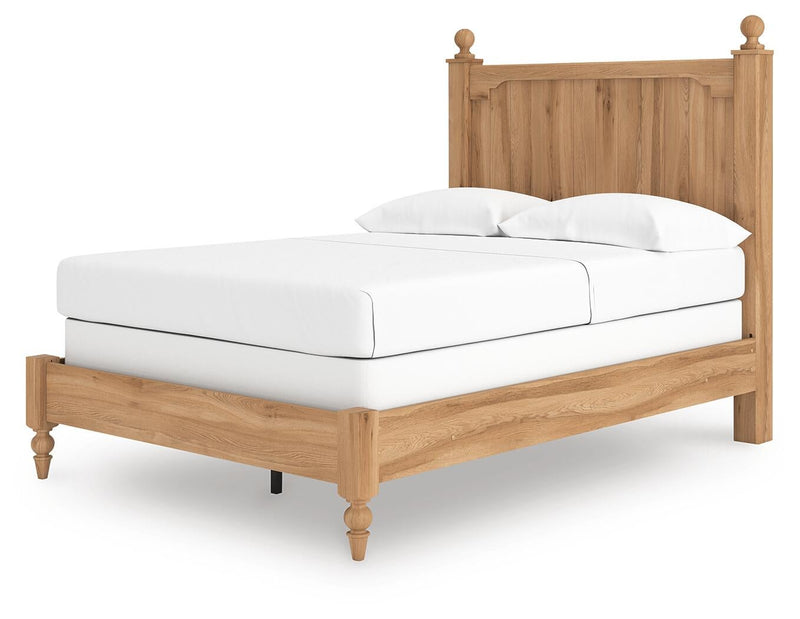 Galletyn Full Panel Bed with Mirrored Dresser