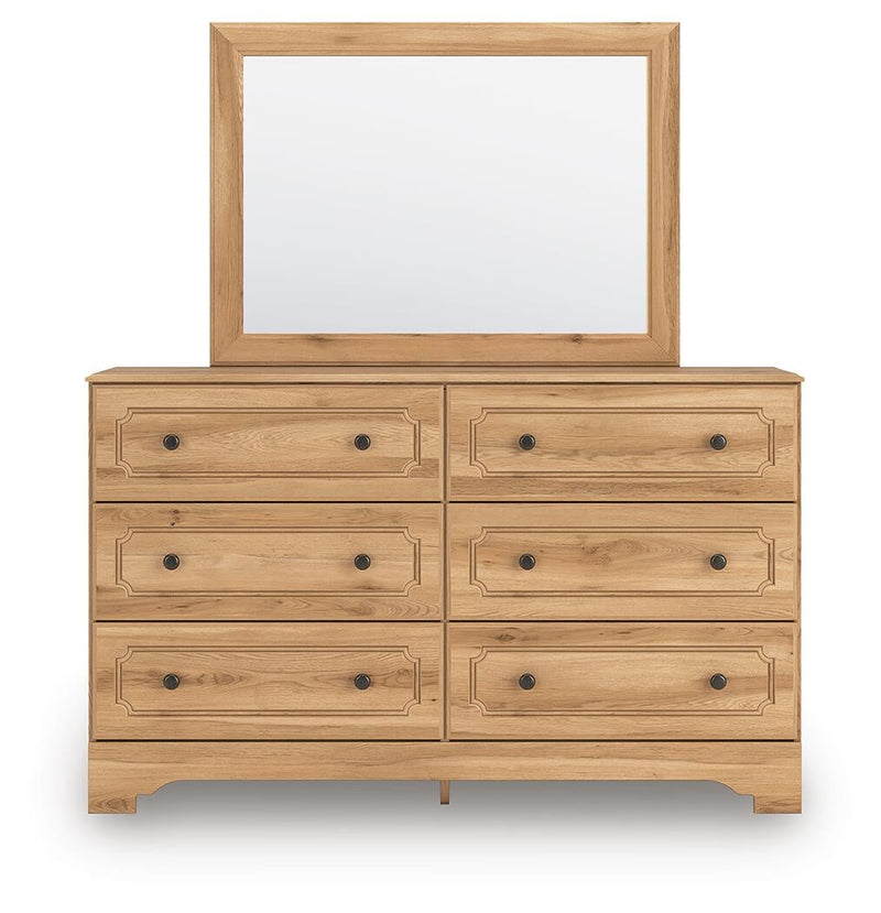 Galletyn Queen Panel Bed with Mirrored Dresser and Nightstand