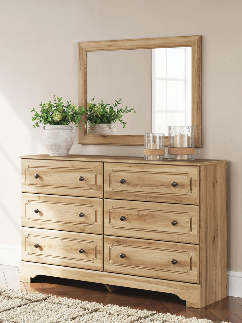 Galletyn Queen Panel Bed with Mirrored Dresser