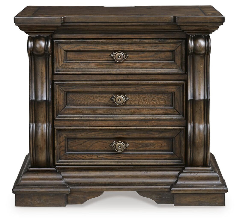 Maylee California King Canopy Bed, Dresser, Mirror and Nightstand