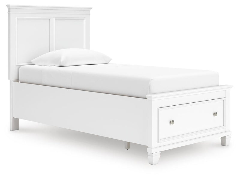 Fortman Twin Panel Storage Bed, Dresser and Mirror