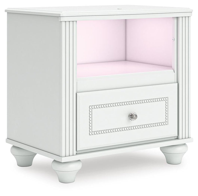 Maylilly Twin Upholstered Panel Storage Bed, Dresser, Mirror and Nightstand