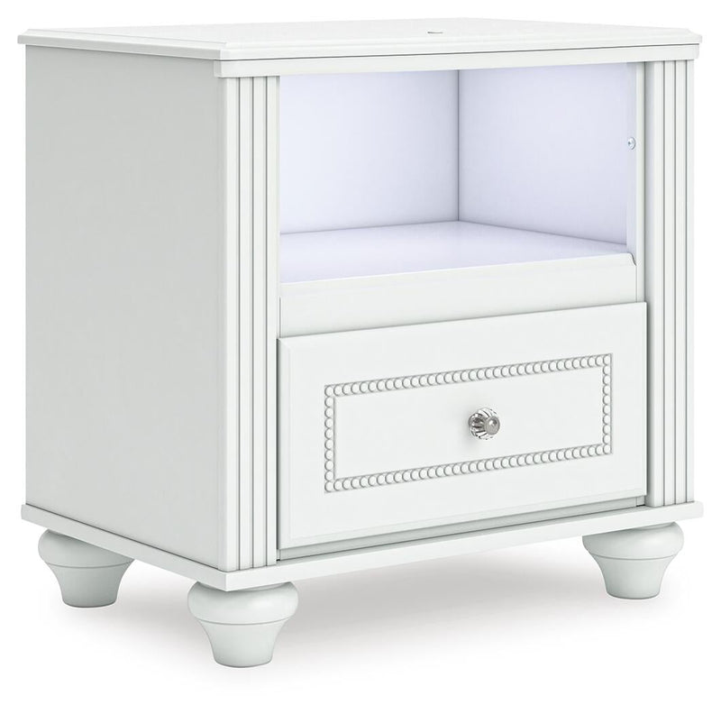 Maylilly Twin Upholstered Panel Storage Bed, Dresser, Mirror and Nightstand