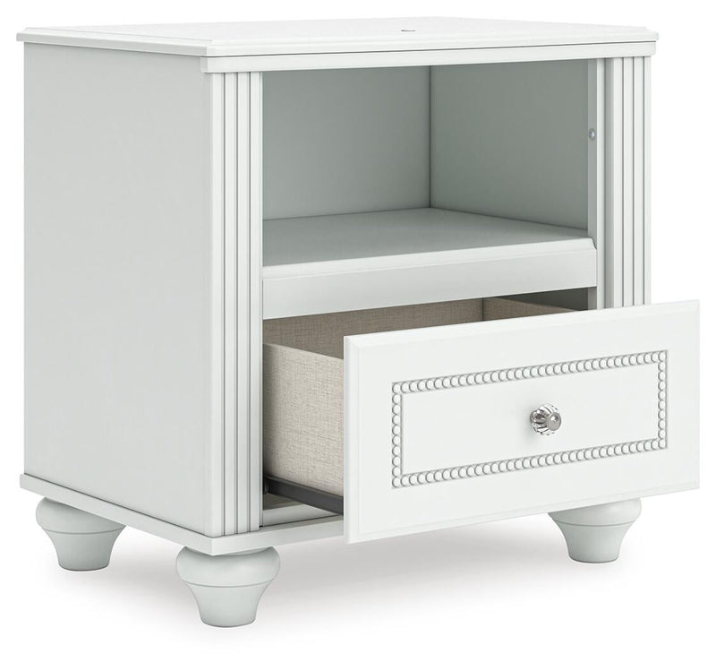 Maylilly Twin Upholstered Panel Storage Bed, Dresser, Mirror and Nightstand