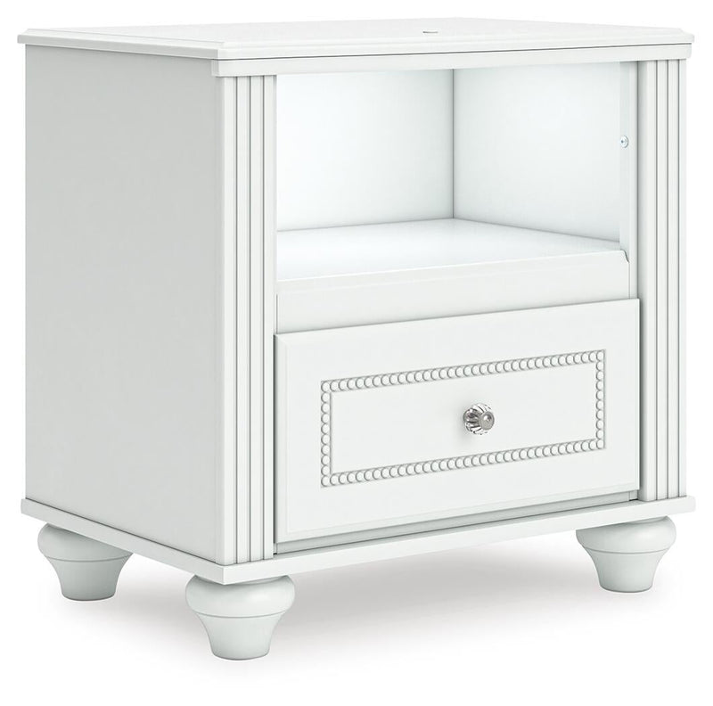 Maylilly Twin Upholstered Panel Storage Bed, Dresser, Mirror and Nightstand