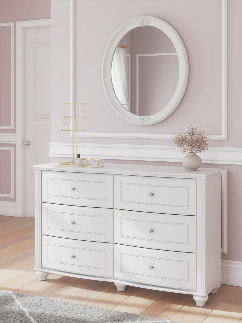 Maylilly Twin Upholstered Panel Storage Bed, Dresser, Mirror and Nightstand