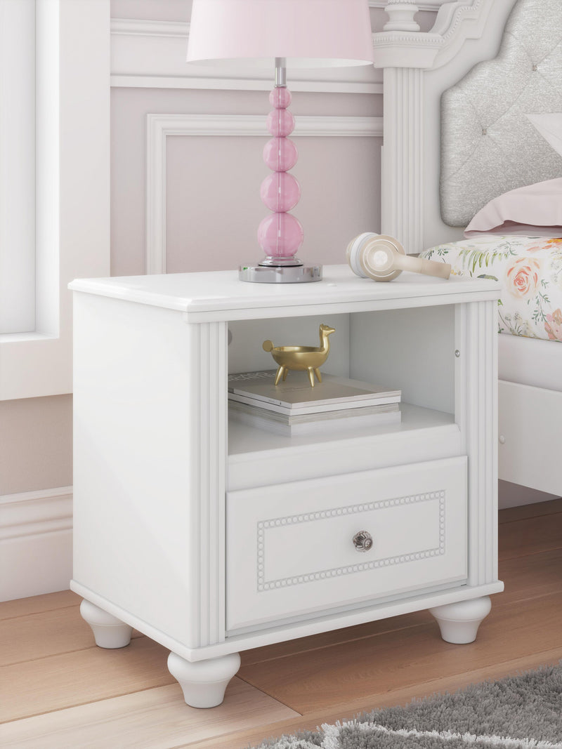Maylilly Twin Upholstered Panel Storage Bed, Dresser, Mirror and Nightstand