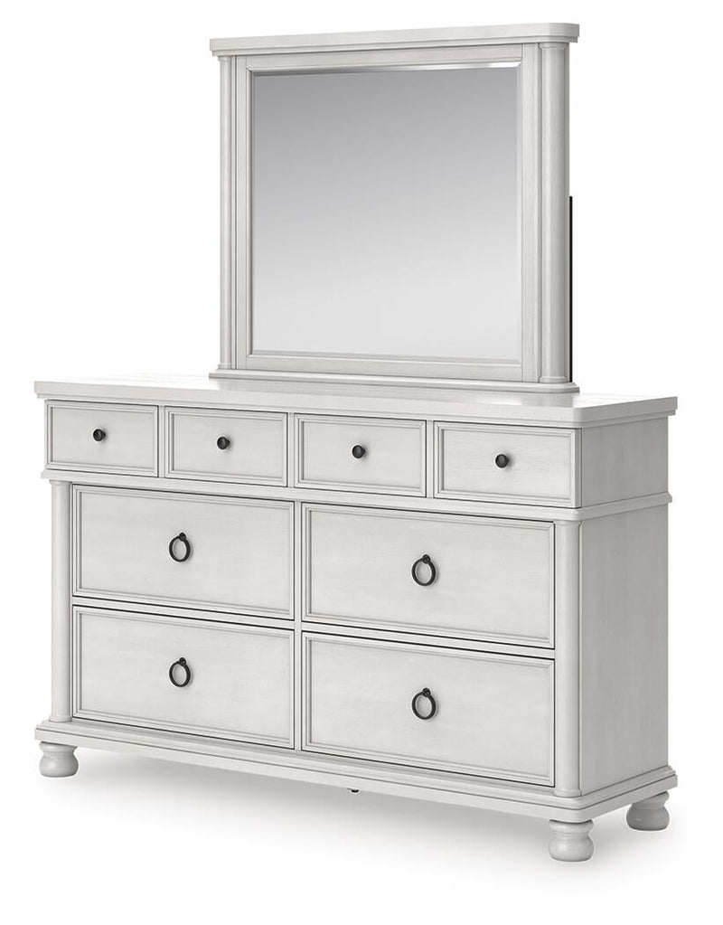 Chadworth Queen Poster Bed, Dresser, Mirror and Nightstand