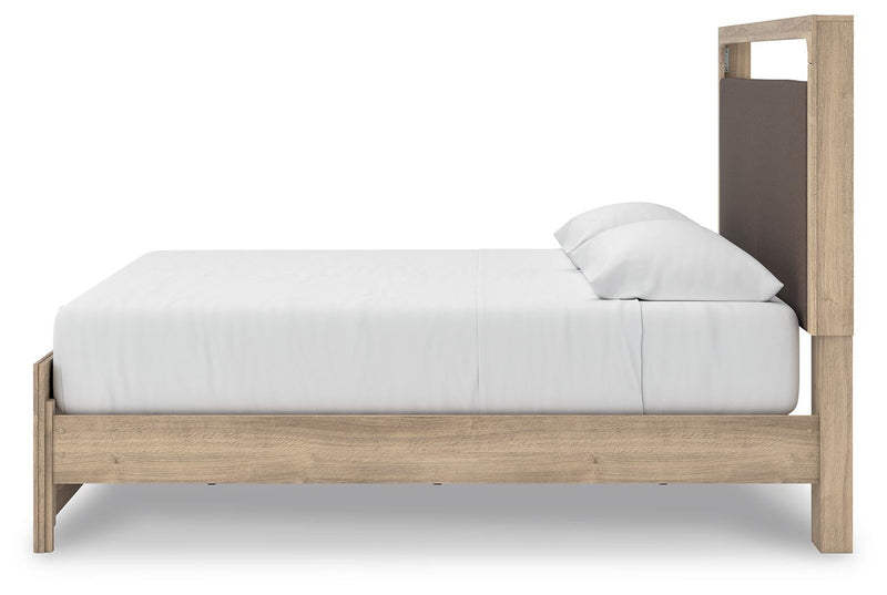 Hollymount King Upholstered Platform Bed, Dresser and Mirror