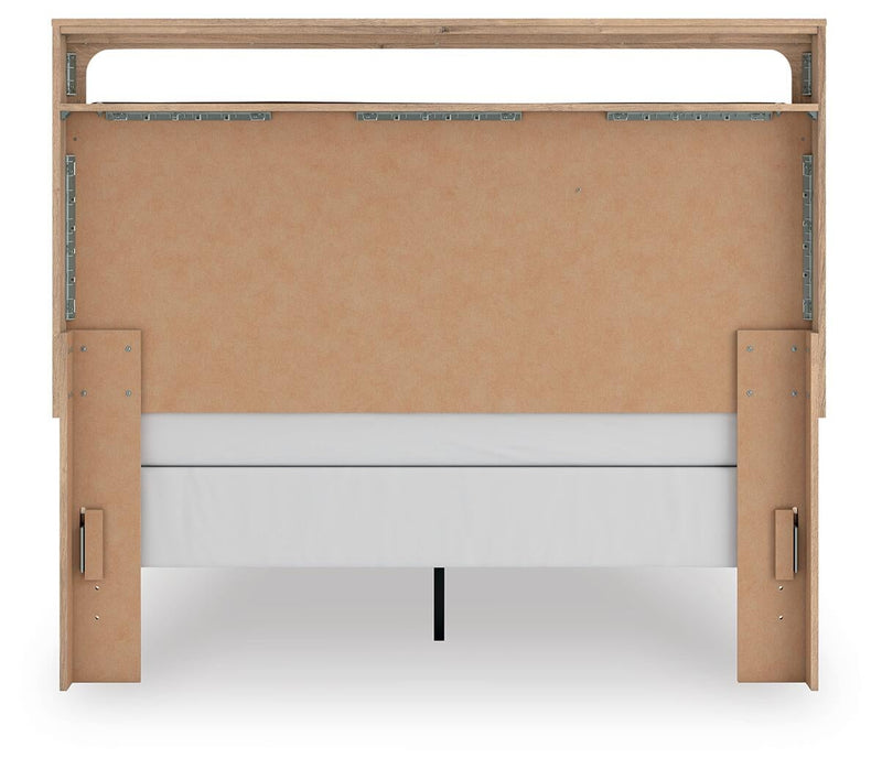 Hollymount Queen Upholstered Panel Bed, Dresser and Mirror