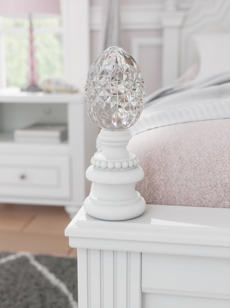 Maylilly Full Upholstered Panel Bed, Dresser, Mirror and Nightstand