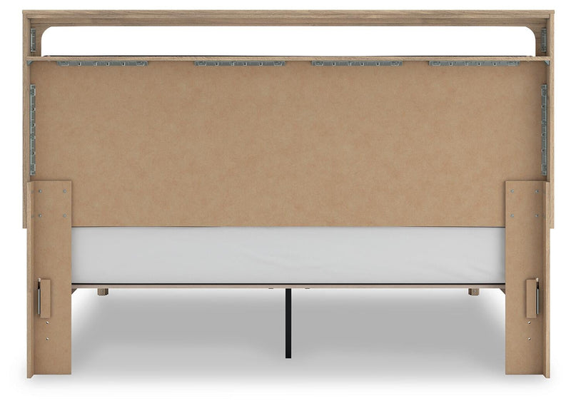 Hollymount King Upholstered Platform Bed, Dresser, Mirror and Nightstand