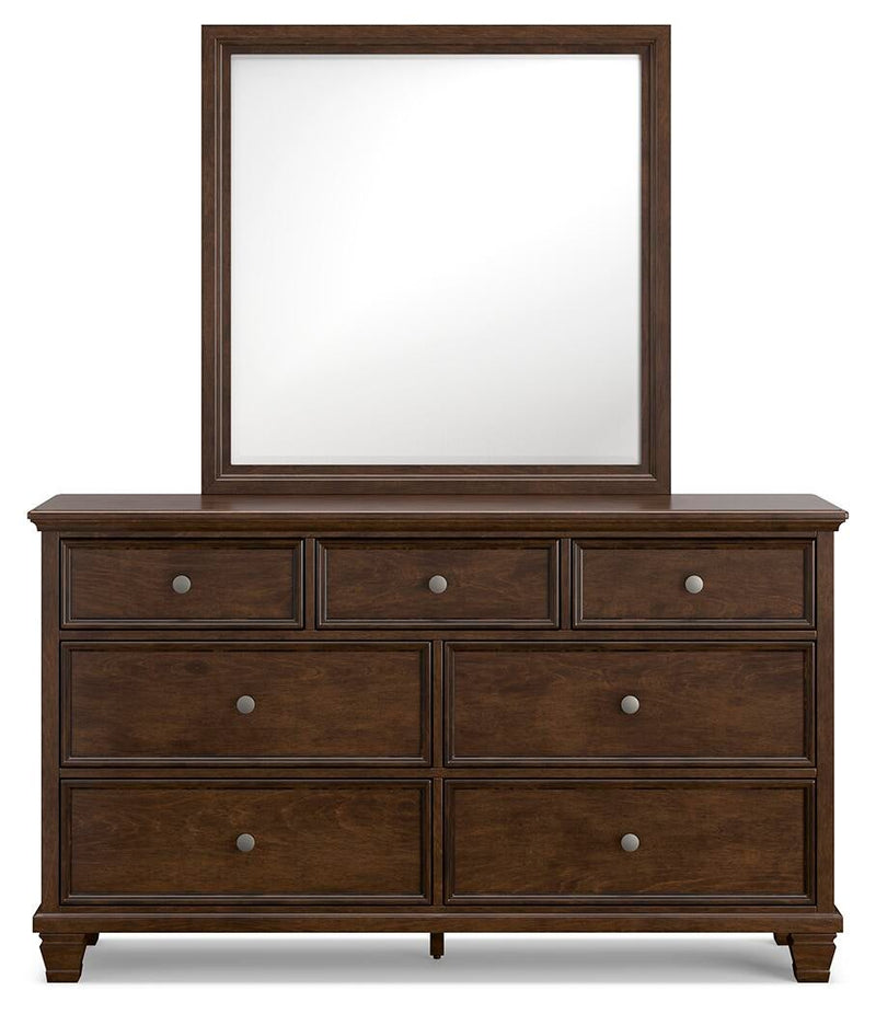 Danabrin Queen Panel Storage Bed, Dresser and Mirror