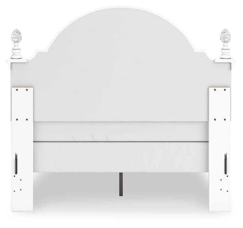 Maylilly Full Upholstered Panel Bed, Dresser and Mirror