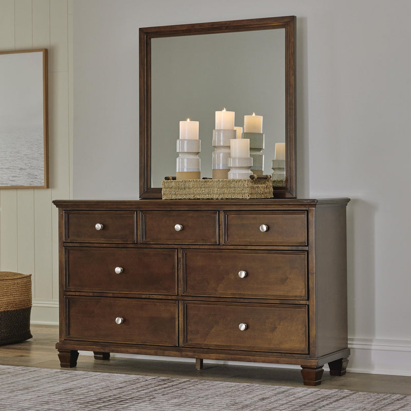 Danabrin Twin Panel Storage Bed, Dresser and Mirror