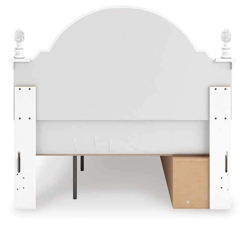 Maylilly Full Upholstered Panel Storage Bed, Dresser and Mirror