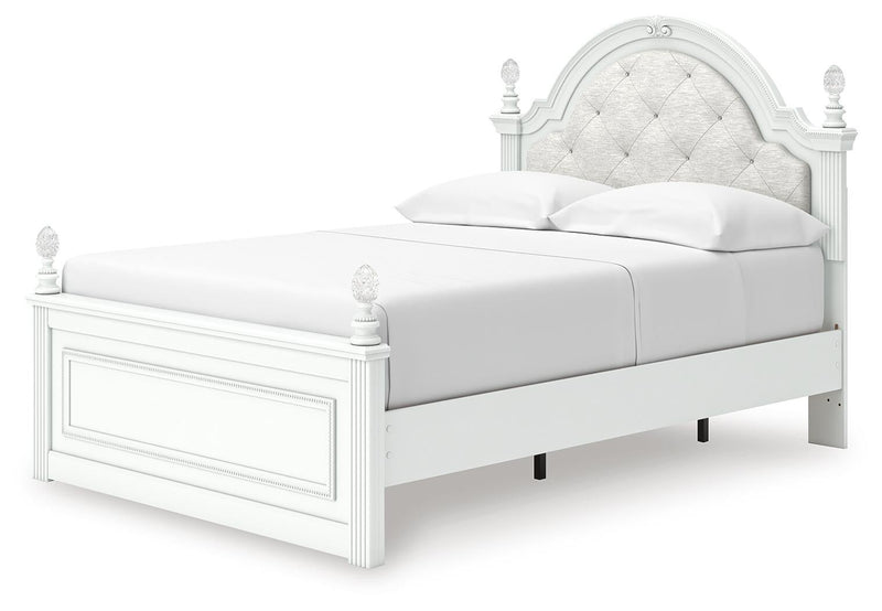 Maylilly Full Upholstered Panel Storage Bed, Dresser and Mirror