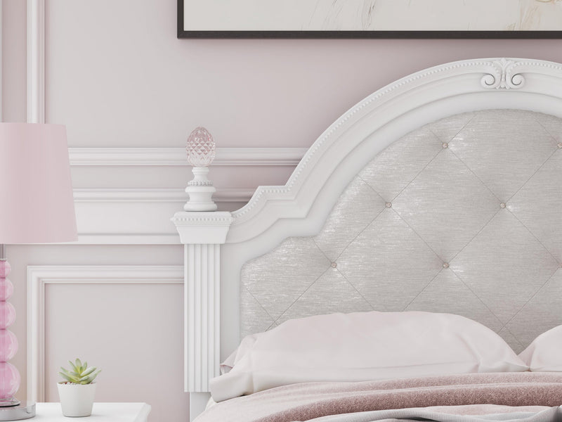 Maylilly Full Upholstered Panel Storage Bed, Dresser and Mirror