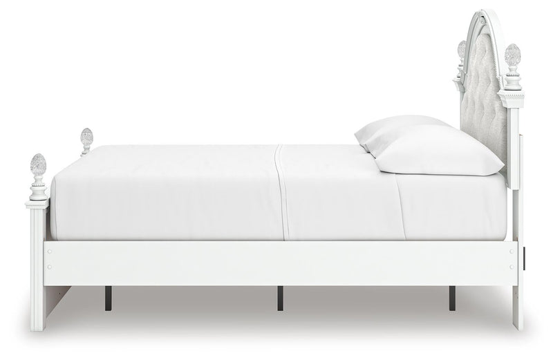 Maylilly Full Upholstered Panel Storage Bed, Dresser and Mirror