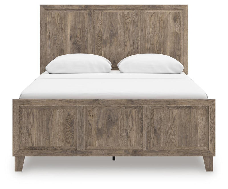 Keithland Queen Panel Bed with Mirrored Dresser