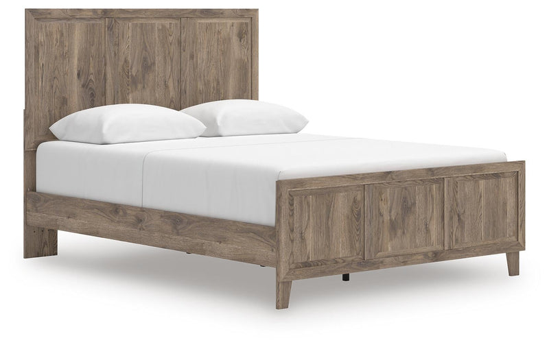 Keithland Queen Panel Bed with Mirrored Dresser
