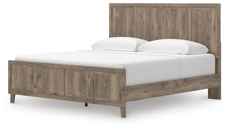 Keithland King Panel Bed with Mirrored Dresser