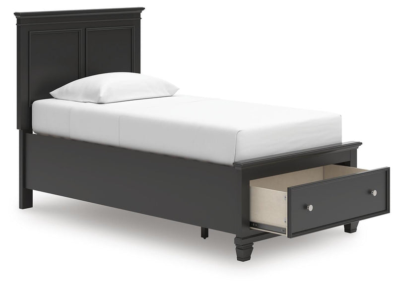Lanolee Twin Panel Storage Bed, Dresser and Mirror