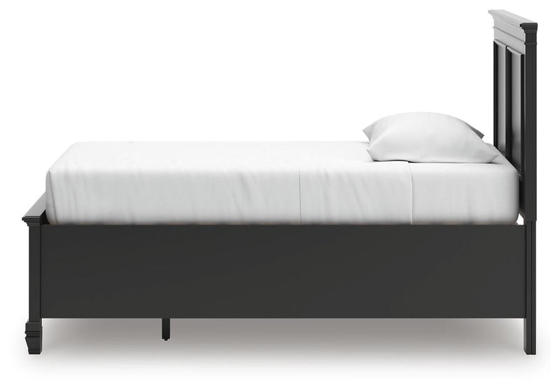 Lanolee Twin Panel Storage Bed, Dresser and Mirror