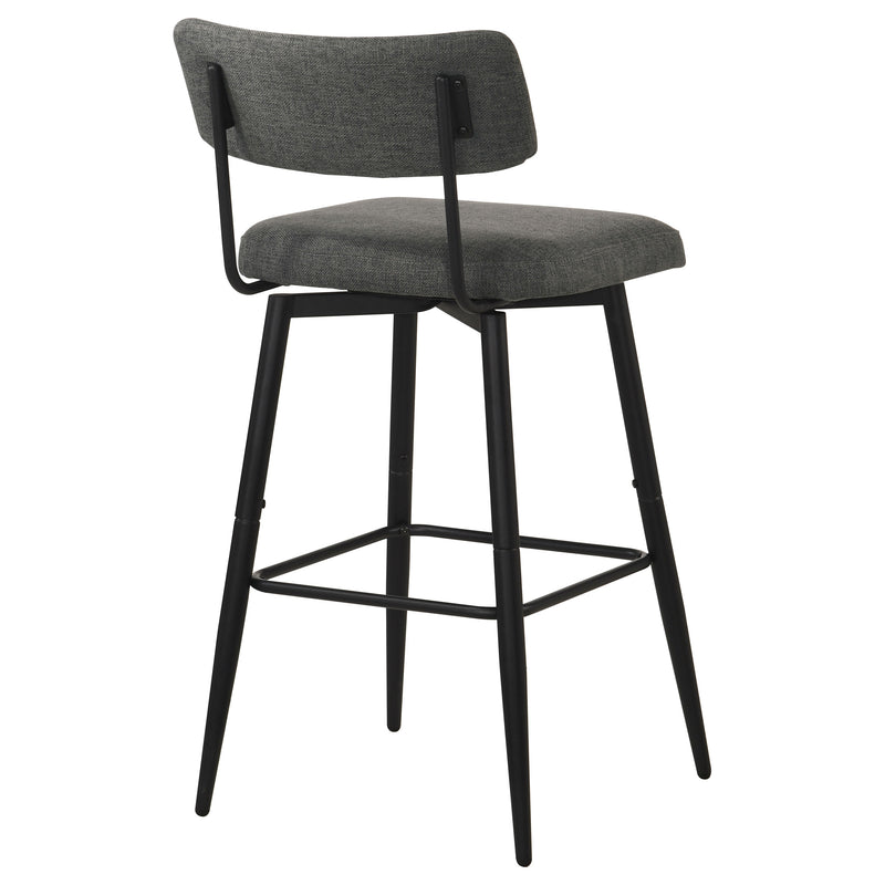 Levine Fabric Upholstered Swivel Bar Chair Grey (Set of 2)