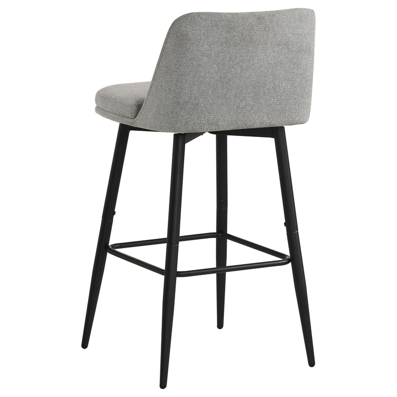 Mellor Fabric Upholstered Swivel Bar Chair Grey (Set of 2)