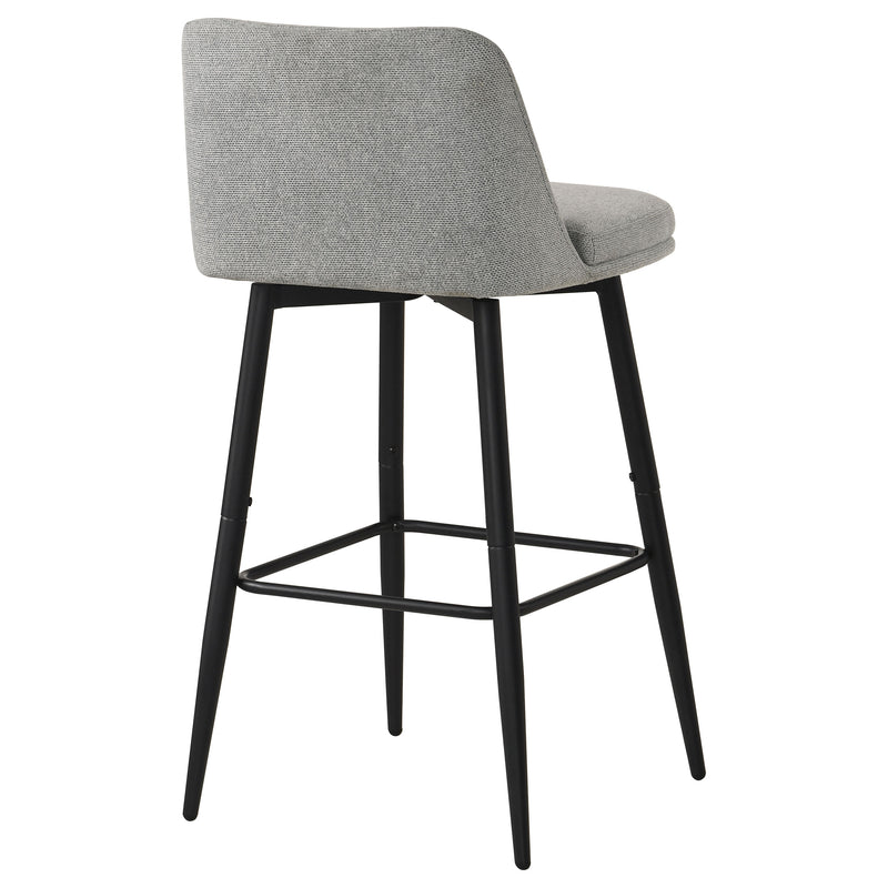 Mellor Fabric Upholstered Swivel Bar Chair Grey (Set of 2)
