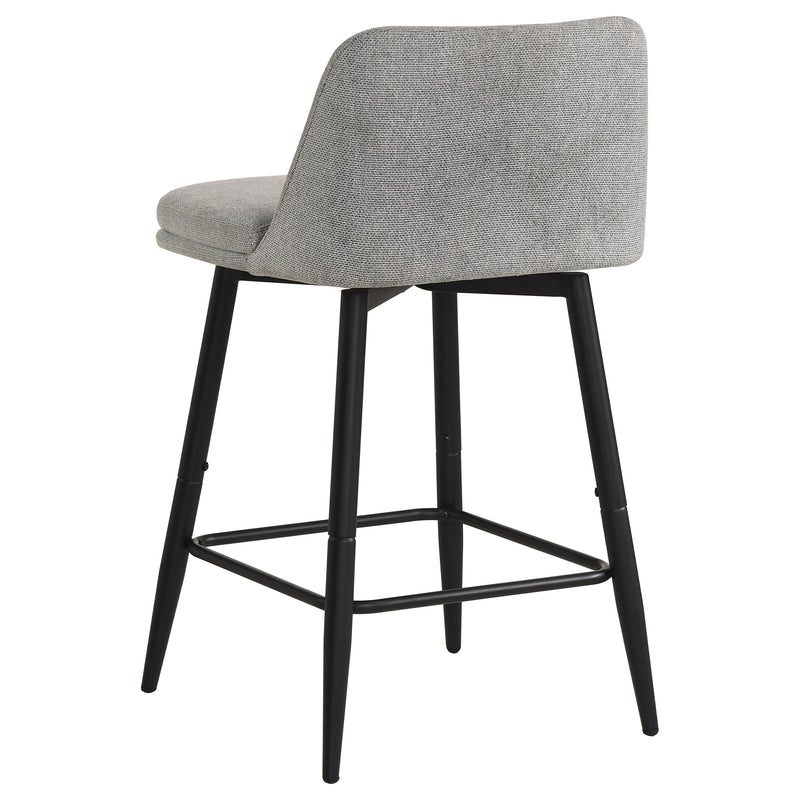 Mellor Fabric Upholstered Swivel Counter Chair Grey (Set of 2)