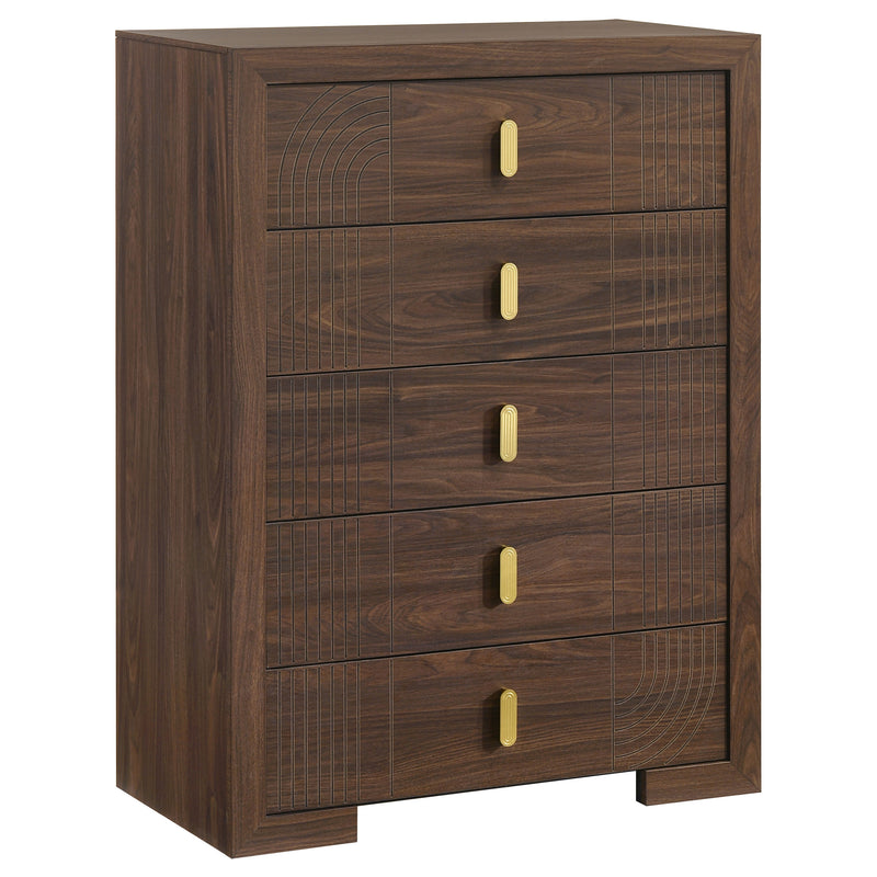 Etienne 5-piece Queen Bedroom Set Walnut