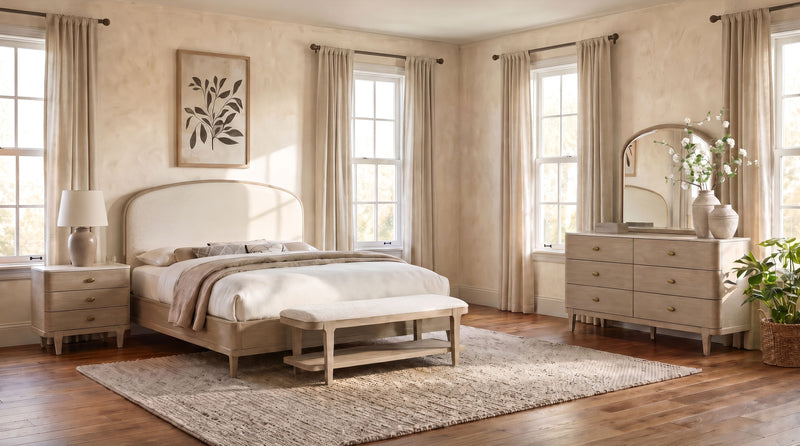 Lucaire 4-piece California King Bedroom Set Sandstone