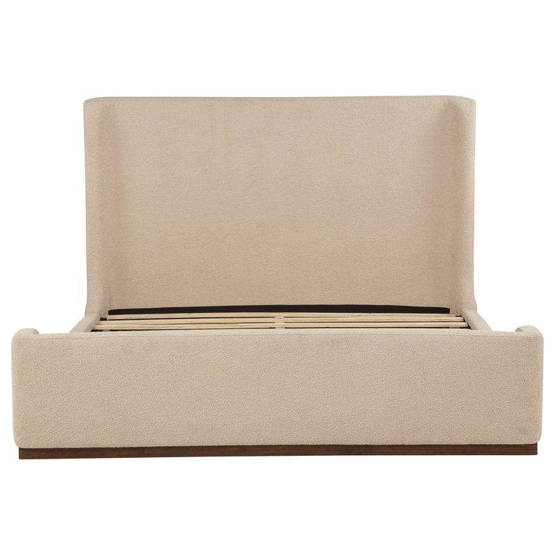 Nala Eastern King Fabric Upholstered Platform Bed Tan