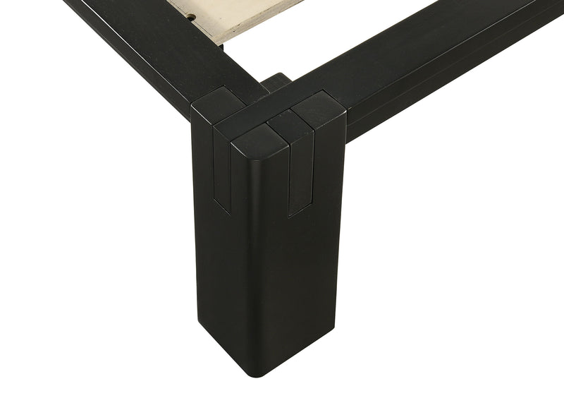 Gislen Full Easy Assembly Wood Platform Bed Black