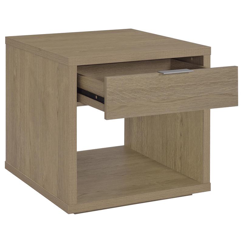 Ingram 3-Piece Coffee and End Table Set with Storage Latte