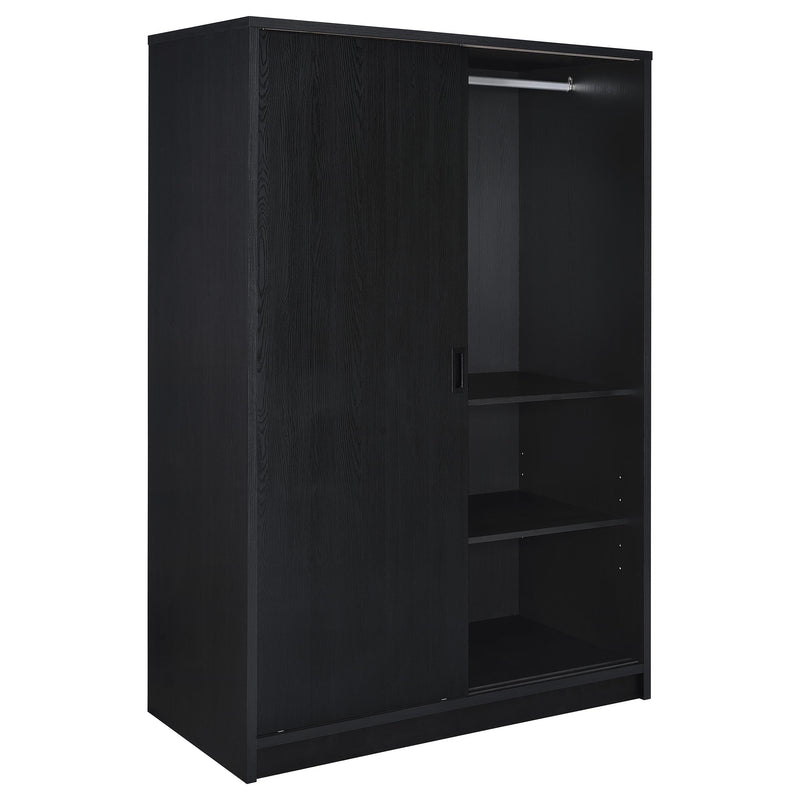 Noble 2-door Bedroom Wardrobe Storage Cabinet Armoire Black
