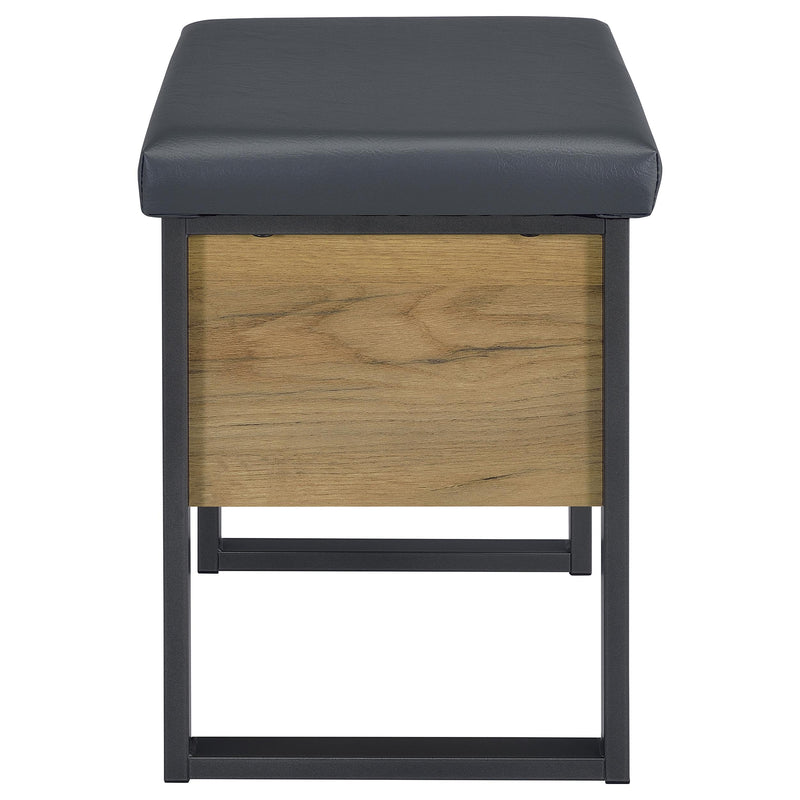 Bettin Vanity Set with Sliding Mirror and Stool Golden Oak
