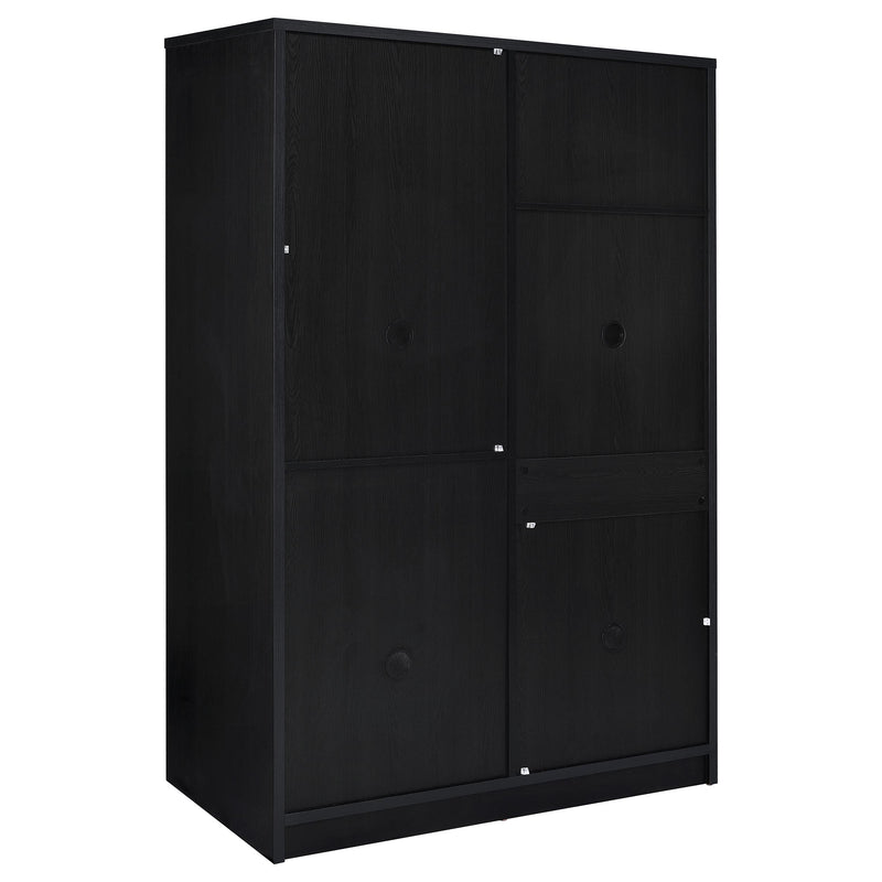 Noble 2-door Bedroom Wardrobe Storage Cabinet Armoire Black