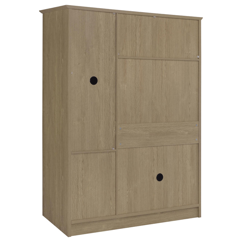 Canova 3-door Bedroom Wardrobe Storage Cabinet Armoire Latte
